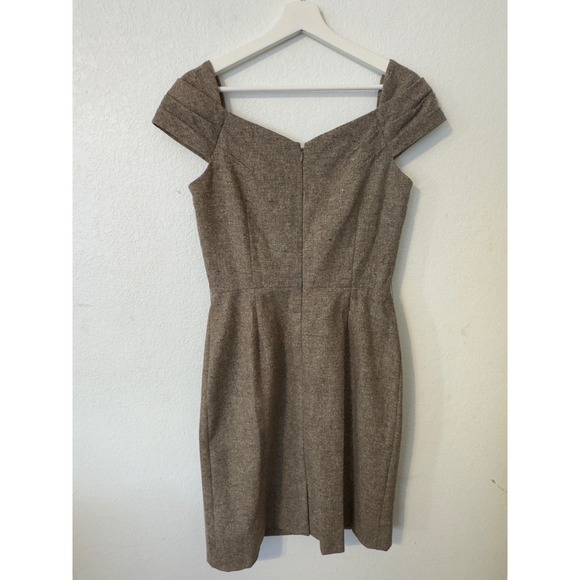 Antonio Melani Women Size 6 Brown Tweed Cap Sleeve Sheath‎ Dress Business Casual - Picture 3 of 11
